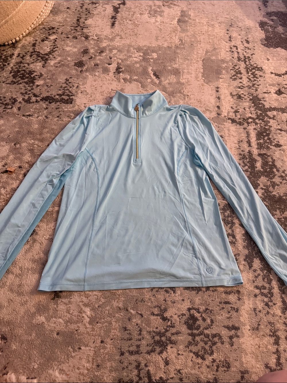 Lilly Pulitzer Light Blue Long Sleeve Quarter-Zip Top